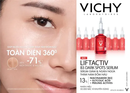 Serum Vichy Cải Thiện & Ngăn Ngừa Thâm Nám Đốm Nâu  LiftActiv B3 Serum Dark Spots & Wrinkles 30ml (3337875734905)